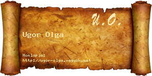 Ugor Olga névjegykártya
